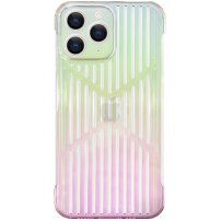 Transparentní zrcadlový kryt s výřezy pro iPhone 13 Pro - duhový
