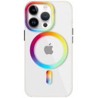 Transparentní kryt s MagSafe pro iPhone 13 Pro Max - duhový