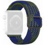 Řemínek s copánkovým vzorem pro Apple Watch 42mm / 41mm / 40mm / 38mm - modrozelený