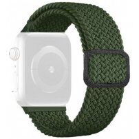 Řemínek s copánkovým vzorem pro Apple Watch 42mm / 41mm / 40mm / 38mm - olivový