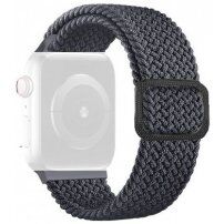 Řemínek s copánkovým vzorem pro Apple Watch 42mm / 41mm / 40mm / 38mm - tmavě šedý