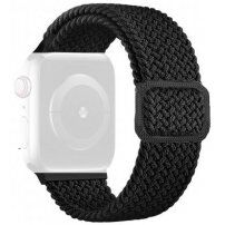 Řemínek s copánkovým vzorem pro Apple Watch 42mm / 41mm / 40mm / 38mm - černý