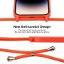 Silikonový kryt se šňůrkou pro iPhone 14 Pro Max - oranžový