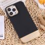 Ochranný kryt s pokovenou spodní částí pro iPhone 12 Pro Max - černý