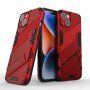 Odolný ochranný kryt se stojánkem pro iPhone 14 - červený