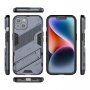 Odolný ochranný kryt se stojánkem pro iPhone 14 - šedý