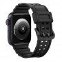Odolný silikonový řemínek pro Apple Watch 42mm / 41mm / 40mm / 38mm - černý