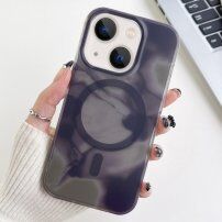 Průsvitný kryt se vzorem vodových barev a MagSafe pro iPhone 14 Plus - šedý