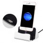Nabíjecí a dokovací magnetická stanice pro iPhone - stříbrná