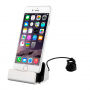 Nabíjecí a dokovací magnetická stanice pro iPhone - stříbrná