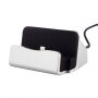 Nabíjecí a dokovací magnetická stanice pro iPhone - stříbrná