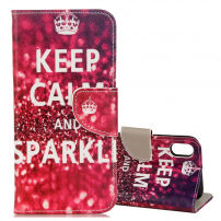 Flipové pouzdro pro iPhone XS / iPhone X - Keep calm and sparkle