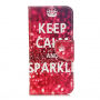 Flipové pouzdro pro iPhone XS / iPhone X - Keep calm and sparkle