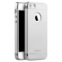 IPAKY elegantní kryt pro iPhone 5 / 5S / SE (2016) - stříbrný