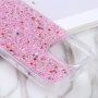 Ochranný kryt s barevnými flitry pro iPhone 14 Pro Max - růžový
