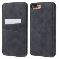 Flipové vintage pouzdro pro iPhone 7 Plus / 8 Plus - šedé