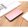 Flipové zrcadlové pouzdro pro iPhone XS / iPhone X - růžovo-zlatá