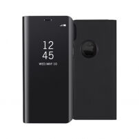 Flipové zrcadlové pouzdro pro iPhone XS / iPhone X - černá