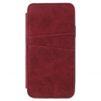 Flipové vintage pouzdro pro iPhone XS / iPhone X - červené