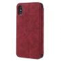 Flipové vintage pouzdro pro iPhone XS / iPhone X - červené