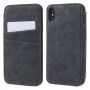 Flipové vintage pouzdro pro iPhone XS / iPhone X - šedé