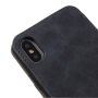 Flipové vintage pouzdro pro iPhone XS / iPhone X - šedé