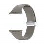 Silikonový řemínek s kovovým magnetickým zapínáním pro Apple Watch 42mm / 41mm / 40mm / 38mm - šedý