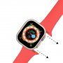 Silikonový řemínek s kovovým magnetickým zapínáním pro Apple Watch 42mm / 41mm / 40mm / 38mm - šedý
