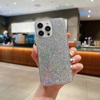 Ochranný kryt se třpytivými flitry pro iPhone 14 - stříbrný