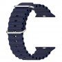 Silikonový oceánský řemínek pro Apple Watch Ultra 49mm / 46mm / 45mm / 44mm / 42mm - tmavě modrý