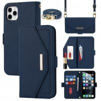 Flipové pouzdro s popruhem ve stylu psaníčka pro iPhone 11 Pro - modré