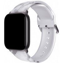 Řemínek se vzorem pro Apple Watch 42mm / 41mm / 40mm / 38mm - šedý mramor