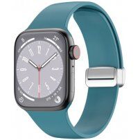 Silikonový řemínek s kovovým magnetickým zapínáním pro Apple Watch 42mm / 41mm / 40mm / 38mm - tyrkysový