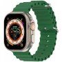 Silikonový oceánský řemínek pro Apple Watch Ultra 49mm / 46mm / 45mm / 44mm / 42mm - tmavě zelený