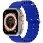 Silikonový oceánský řemínek pro Apple Watch Ultra 49mm / 46mm / 45mm / 44mm / 42mm - modrý