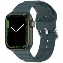 Silikonový řemínek Ocean Ripple pro Apple Watch 42mm / 41mm / 40mm / 38mm - petrolejový