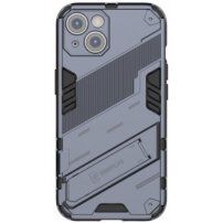 Odolný ochranný kryt se stojánkem pro iPhone 14 - šedý