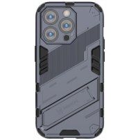 Odolný ochranný kryt se stojánkem pro iPhone 14 Pro Max - šedý