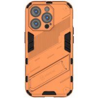 Odolný ochranný kryt se stojánkem pro iPhone 14 Pro Max - oranžový