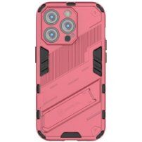 Odolný ochranný kryt se stojánkem pro iPhone 14 Pro Max - růžový