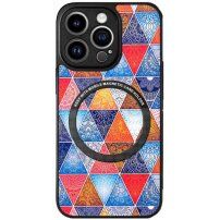 Kryt s geometrickým vzorem a MagSafe pro iPhone 14 Pro Max - mandaly