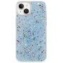 Ochranný kryt s barevnými flitry pro iPhone 14 Plus - modrý