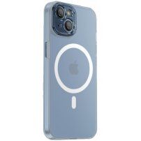 Ochranný průsvitný kryt s MagSafe pro iPhone 14 Plus - modrý