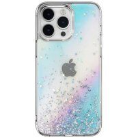 Transparentní kryt se třpytkami pro iPhone 14 Pro Max - duhový