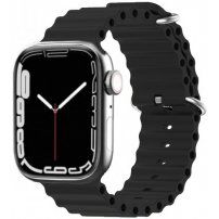 Silikonový oceánský řemínek pro Apple Watch 42mm / 41mm / 40mm / 38mm - černý