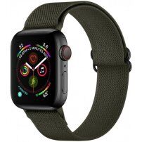 Nylonový řemínek s posuvnou přezkou pro Apple Watch Ultra 49mm / 46mm / 45mm / 44mm / 42mm - olivový