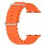 Silikonový oceánský řemínek pro Apple Watch Ultra 49mm / 46mm / 45mm / 44mm / 42mm - neonově oranžový