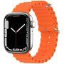 Silikonový oceánský řemínek pro Apple Watch Ultra 49mm / 46mm / 45mm / 44mm / 42mm - neonově oranžový
