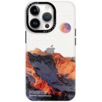 Lesklý transparentní kryt s motivem pro iPhone 13 Pro - hory
