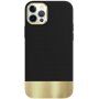 Ochranný kryt s pokovenou spodní částí pro iPhone 12 Pro Max - černý